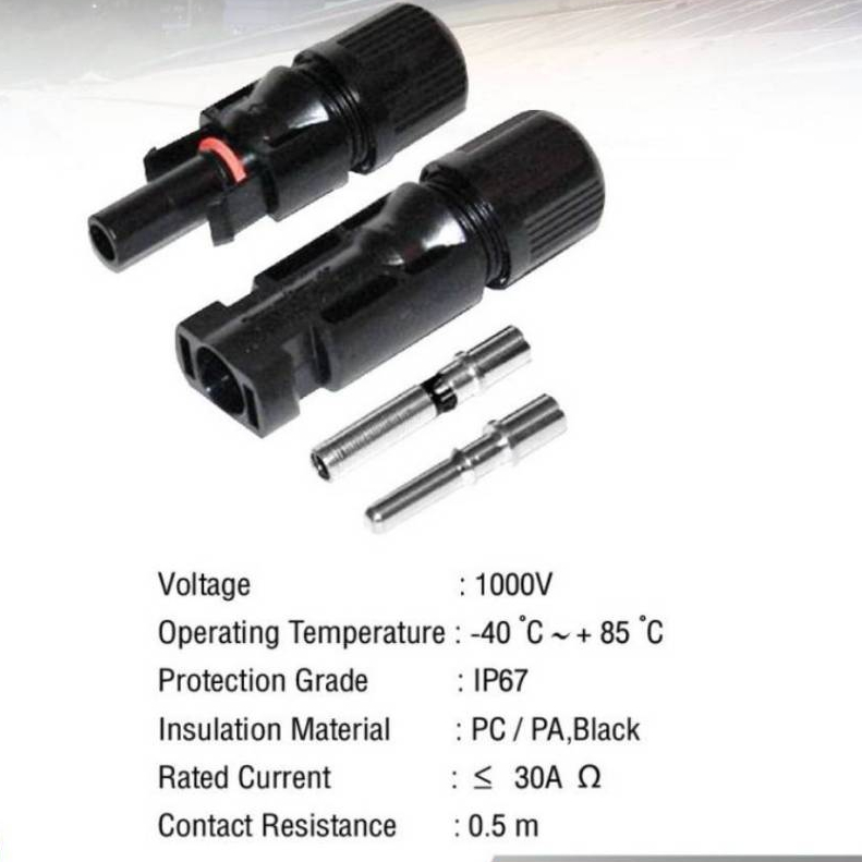 MC4 Connector Male Femaleหัวต่อโซล่าเซลล์ mc4 อย่างดี ขายส่ง หัวต่อ บวก ลบ โซล่าเซลล์ ราคาถูก
