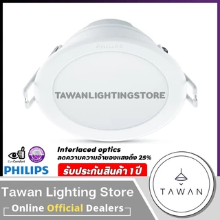 Philips โคมไฟดาวน์ไลท์แอลอีดีฝังฝ้า 5.5w 9w 13w 17w Panel LED 5.5W รุ่น Meson IO Daylight Coolwhite Warmwhite