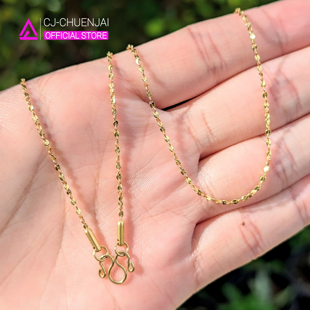 CJ สร้อยลายกลมเกลียว สแตนเลสเลเซอร์ ไม่ลอกไม่ดำ