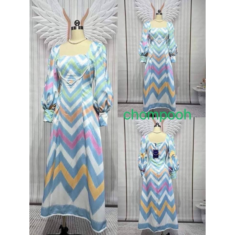 เดรสคอเหลี่ยมหน้าอกหัวใจ CLT Size XL