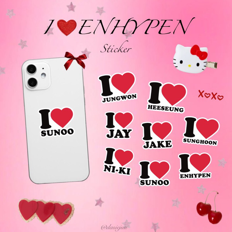 [พร้อมส่ง] !หมดแล้วหมดเลย! i love enhypen STICKER I ENHYPEN สติ๊กเกอร์ อ่านรายละเอียดก่อนสั่งซื้อ