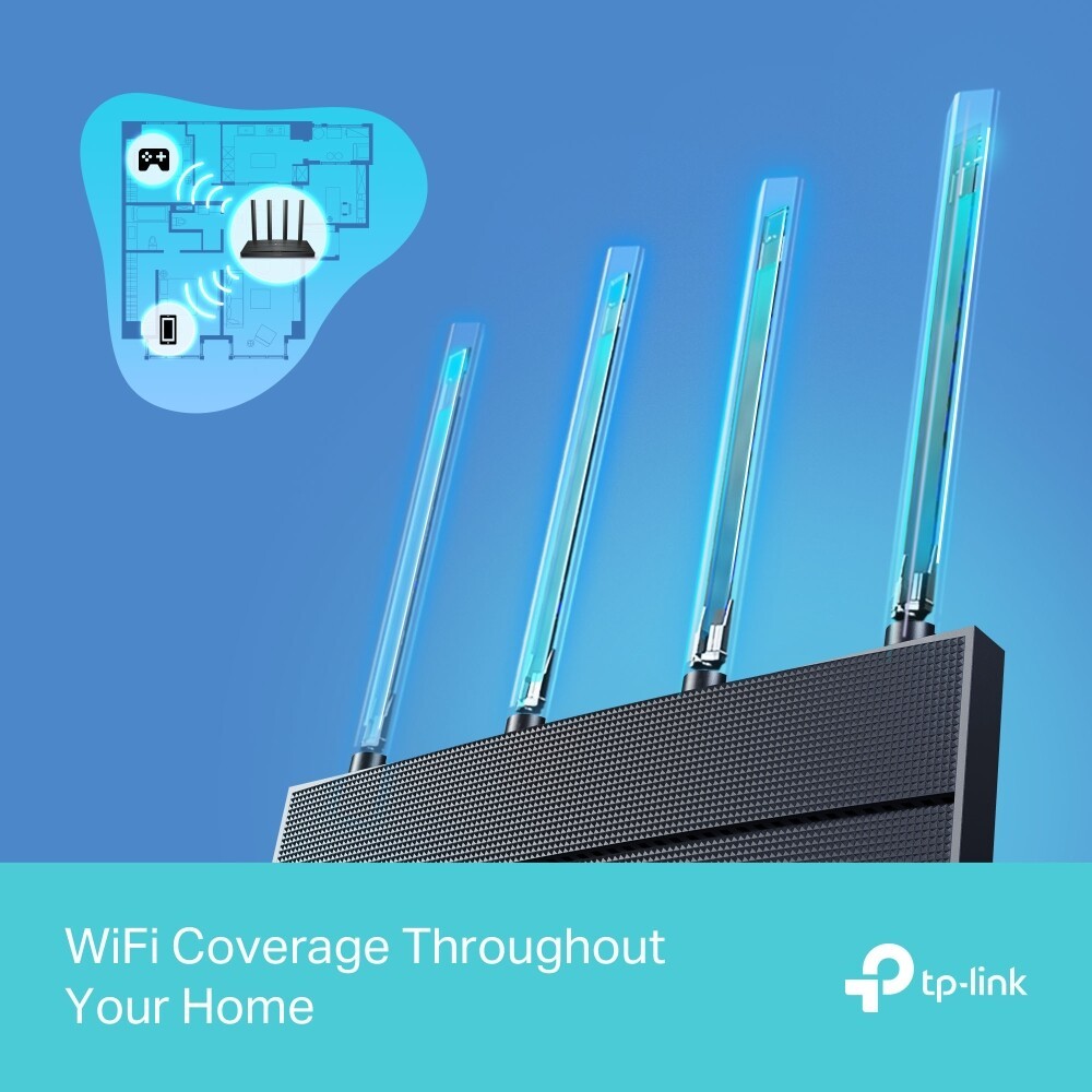 TP-LINK เราเตอร์ AX1500 Gigabit Wi-Fi 6 Router รุ่น Archer AX12