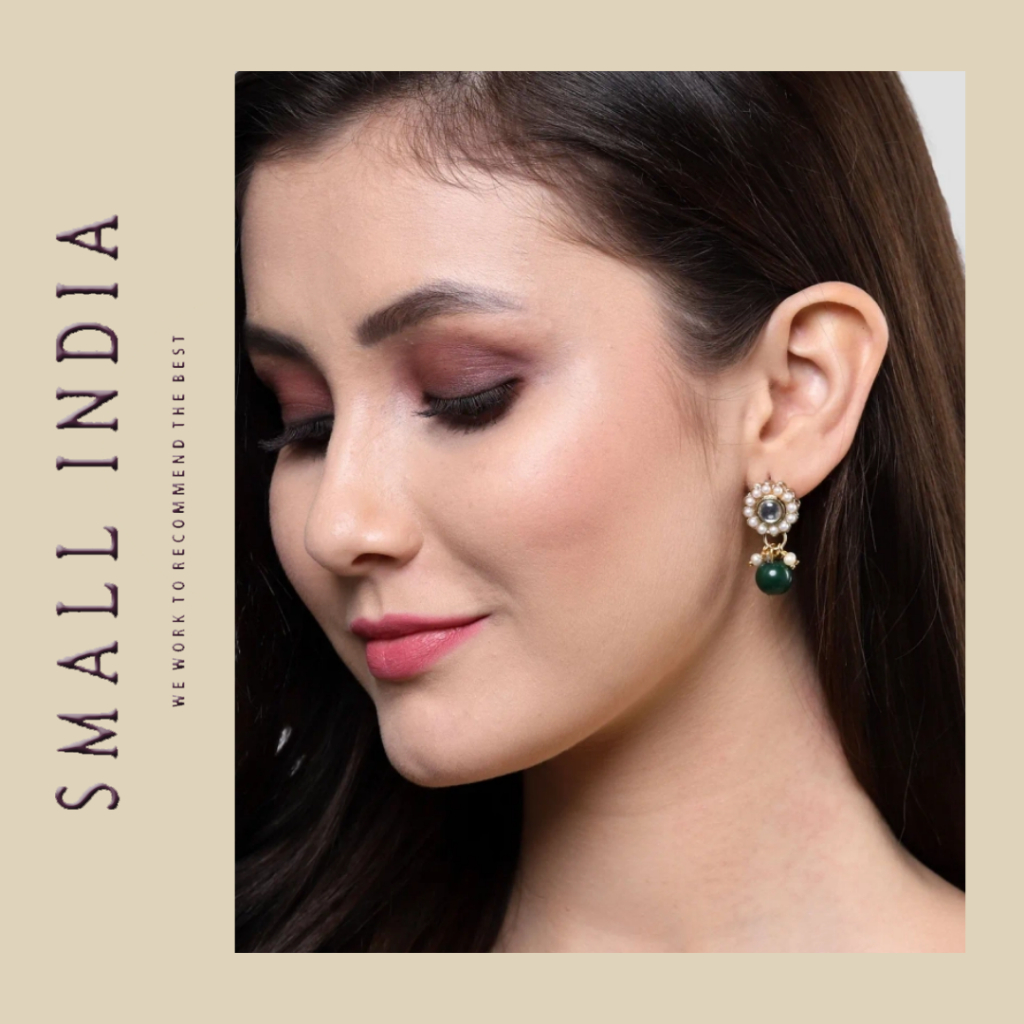 {**ส่งฟรี**} SMALL INDIA 🔆💠 Kundan Earrings For Women ต่างหู 🔆💠 Women Jewelry