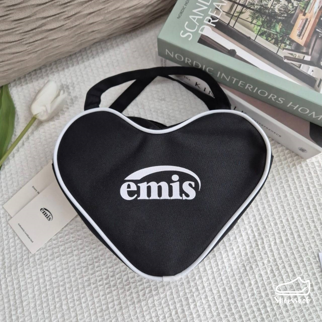 ของแท้ 💯% emis HEART TOTE BAG กระเป๋าสีดำ รูปหัวใจ 🖤🖤 Black