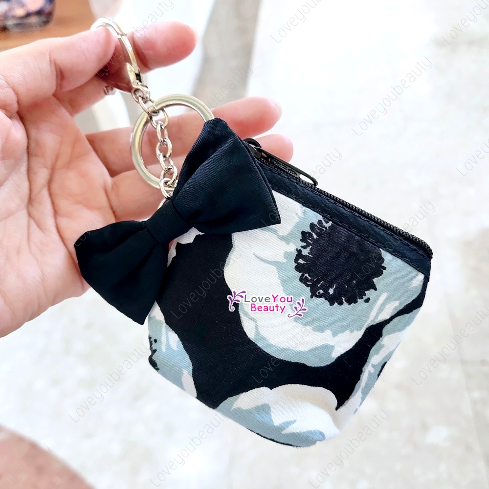 NaRaYa กระเป๋าใส่เหรียญ ใส่หูฟัง พร้อมพวงกุญแจโบว์