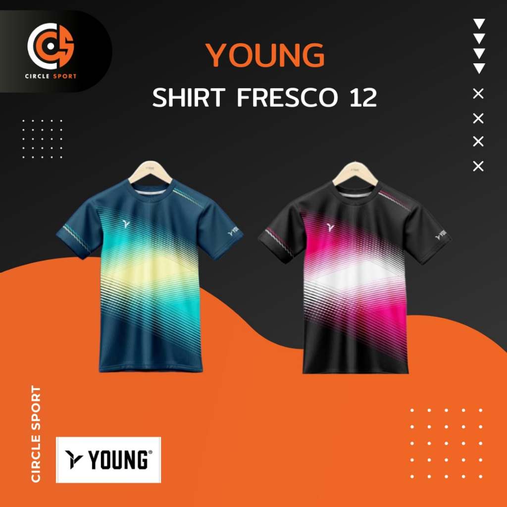 เสื้อแบดมินตัน YOUNG Fresco 12 เสื้อออกกำลังกาย (สินค้าลิขสิทธิ์แท้ 100%)