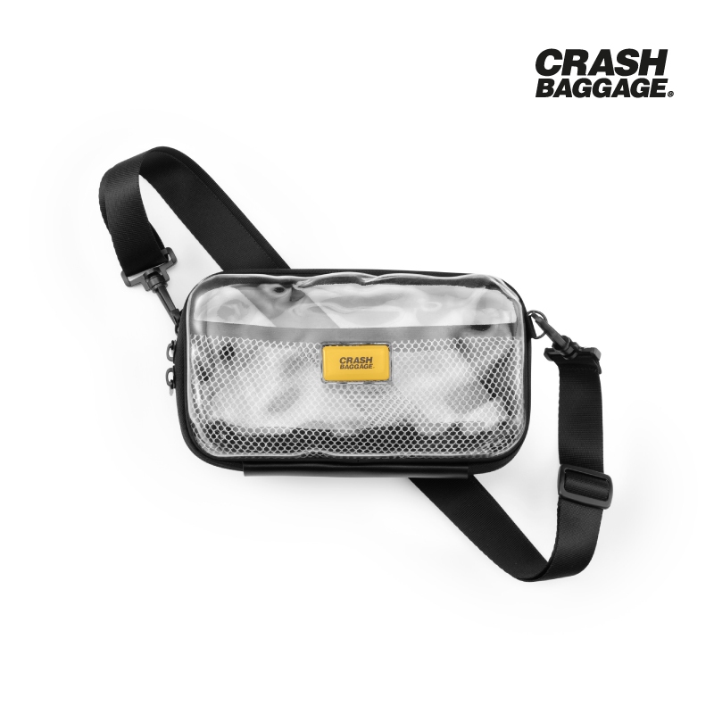 CRASH BAGGAGE กระเป๋าสะพายข้าง รุ่น MINI SHARE สีใส