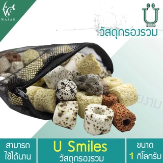 วัสดุกรอง หินกรอง หินภูเขาไฟ วัสดุกรองตู้ปลา ( วัสดุกรองรวมถุงซิป ) ขนาด 1 กิโลกรัม