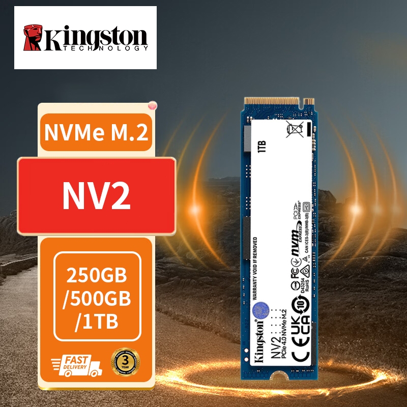 【จัดส่งในพื้นที่】SSD NV2 Kingston 500GB 1TB PCIe 4.0 NVMe M.2 Internal Desktop and Laptop PCs SSD So