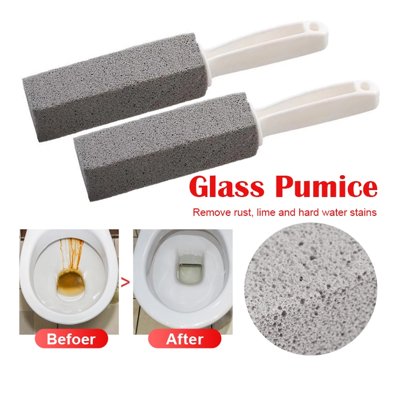 แปรงขัดคราบชักโครก ล้างห้องน้ำ แปรงหินล้างโถส้วม แปรงหินภูเขาไฟทำความสะอาด แปรงหินขัดคราบชักโครก ไม่ต้องใช้น้ำยา - รูปที่ 2