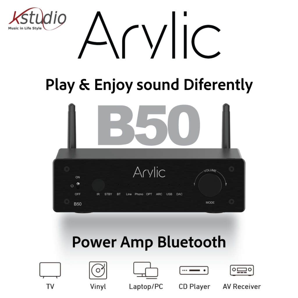 Arylic B50 Bluetooth Stereo Amplifier With Audio Transmitter