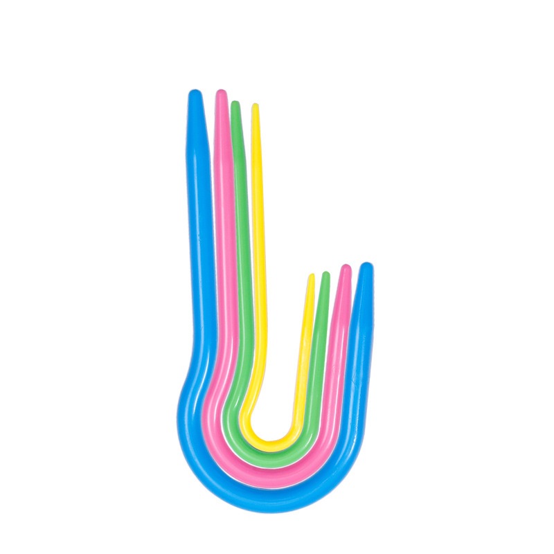 เข็มตะขอสำหรับพักห่วงถักนิตติ้งพลาสติก สำหรับลายเปีย set  4 ชิ้น - รูปที่ 2