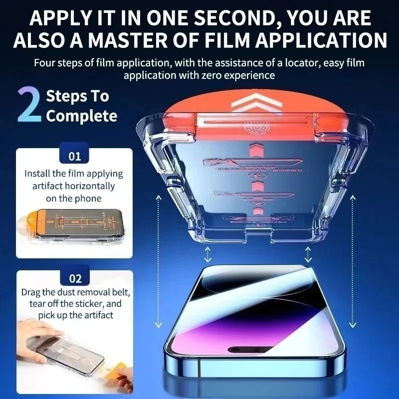 One-Click Full HD ฟิล์มกระจกเต็มจอ ป้องกันหน้าจอสำหรับ Samsung Galaxy A12 A35 A16 A06 A25 A51 A52 A71 A20 A32 A33 กันรอย - ภาพย่อย 2