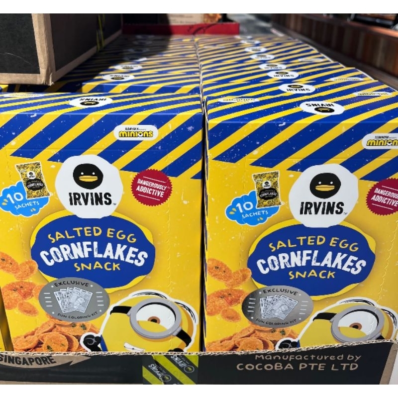 พร้อมส่ง Irvins X Minions Salted Egg CORNFLAKES Snack