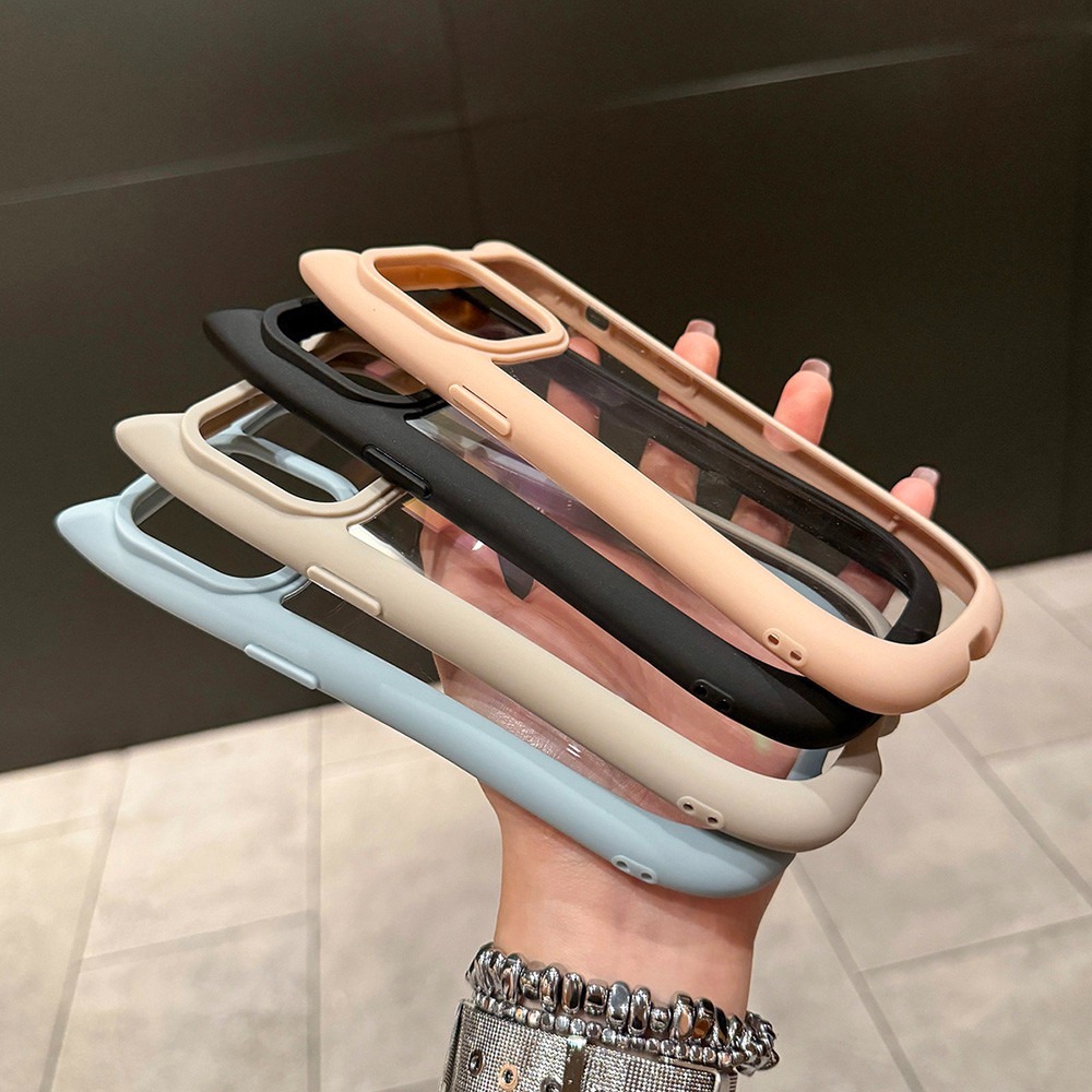 Ins 3D แมวหู For iPhone 17 11 13 12 15 14 16Pro Max X XR เคสโทรศัพท์มือถือเกาหลีใสป้องกันลายนิ้วมือกันกระแทกฝาหลังป้องกั - รูปที่ 2