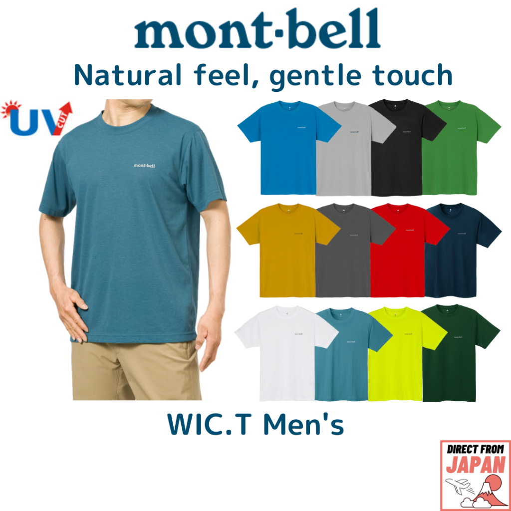 montbell WIC.T Men's เสื้อแห้งไว ผู้ชาย ระบายอากาศดี กันแดด ใส่สบาย แห้งไว เหมาะทั้งเที่ยวและเดินป่า