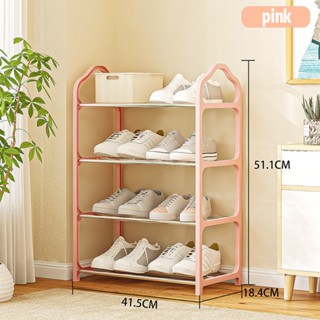 HT ชั้นวางรองเท้า ชั้นวางรองเท้ารูปตัว 4 ชั้น ผ้ากั้นหนา ถอด…