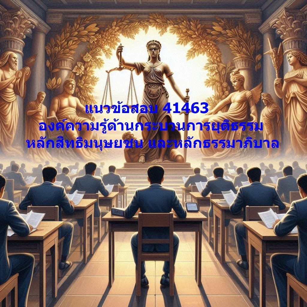 แนวข้อสอบ มสธ 41463 องค์ความรู้ด้านกระบวนการยุติธรรม หลักสิทธิมนุษยชน และหลักธรรมาภิบาล