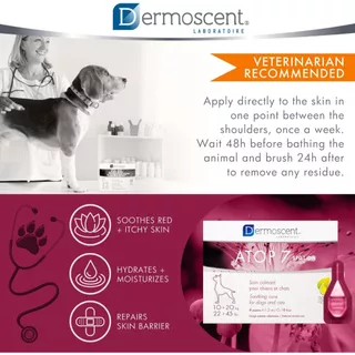ATOP 7 Spot-On 🐶🐱 (Dermoscent) นํ้ามันบำรุงผิวชนิดหยดหลัง สำหรับโรคภูมิแพ้ผิวหนัง ลดคัน ในสุนัขและแมว