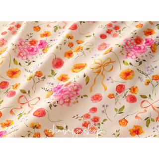 ผ้าคอตตอนป๊อปลิน หน้ากว้าง 58นิ้ว นำเข้า ลายน่ารัก ผ้าวัดขาย…