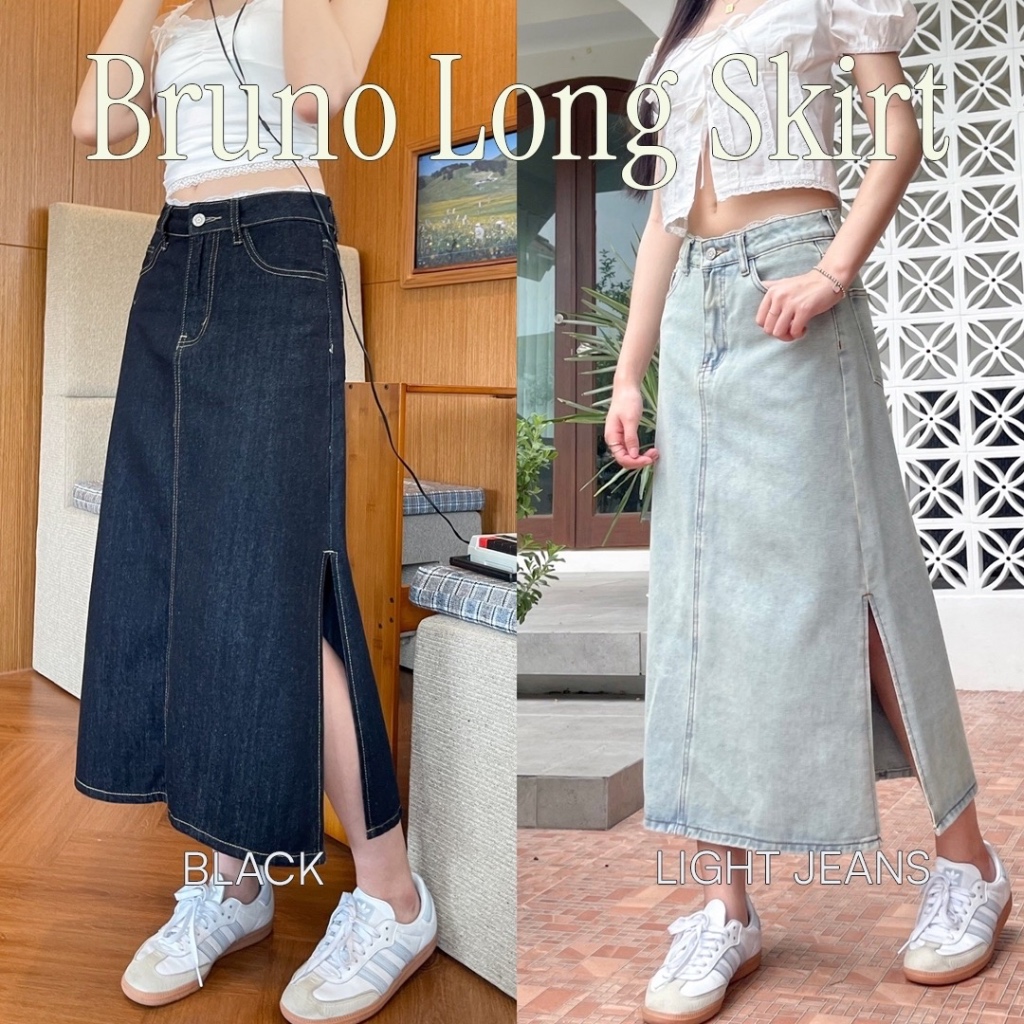 Choosedress A0505 Bruno Long skirt กระโปรงยีนส์ยาวผ่าข้าง