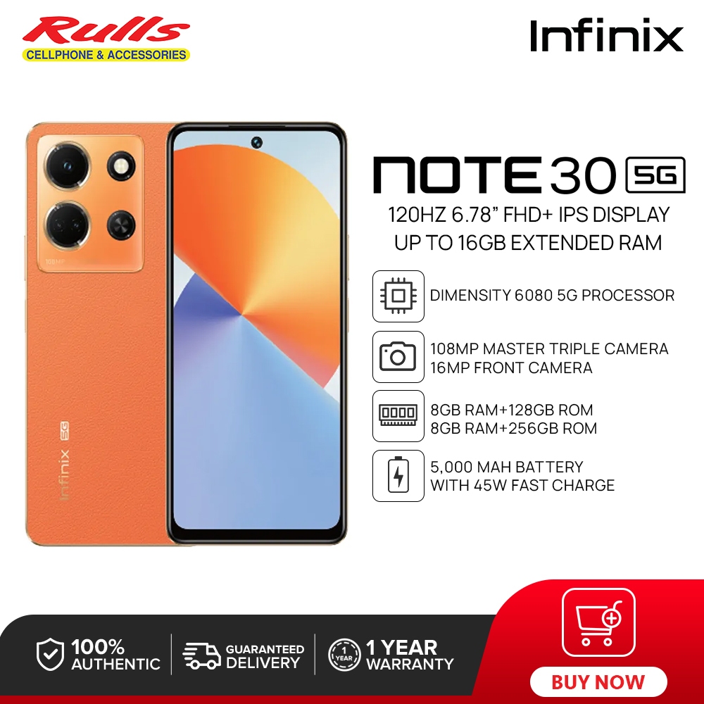 Infinix NOTE 30 phone 4G/5G (8+128/8+256GB) 120Hz FHD+ 6.78” screen SuperNight Film โทรศัพท์มือถือ ส