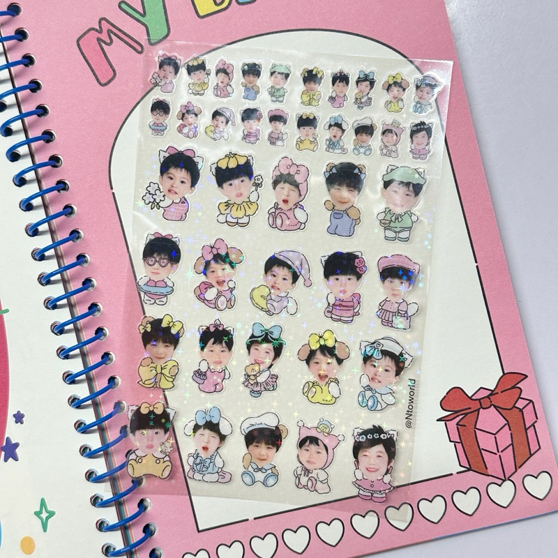 พร้อมส่งในไทย สติ้กเกอร์pvcใสเคลือบวิ้ง nctdream