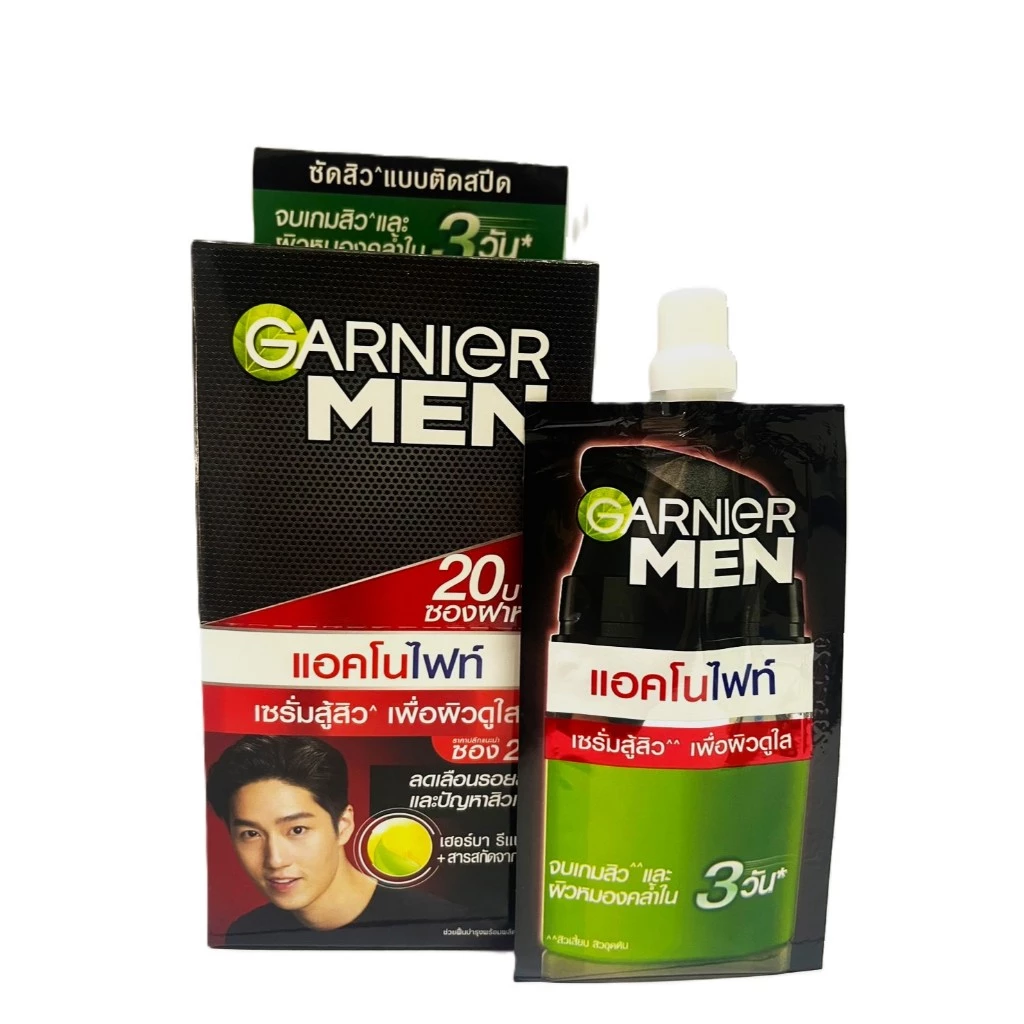 การ์นิเย่ เมน แอคโนไฟท์ เซรั่ม แบบซอง 7 มล.X 6ซอง (8850434093824)
