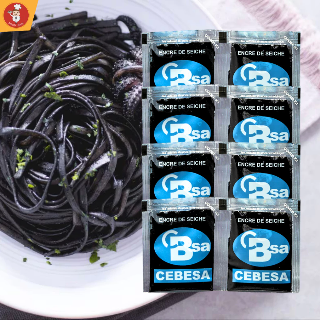Squid Ink BSA 4g Pasta/Risotto/Paella ดีหมึก หมึกดำ ดีปลาหมึก แพคคู่ 2ซอง นำเข้าจาก ฝรั่งเศส