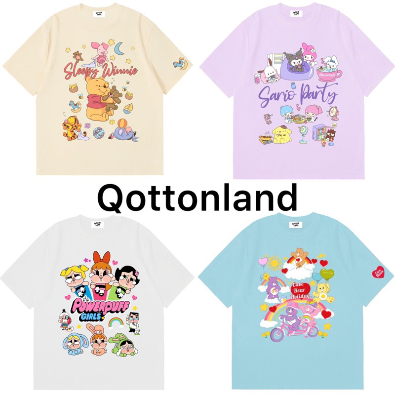(มีลายใหม่) เสื้อยืดโอเวอร์ไซส์รวมลาย ป้ายQottonLand