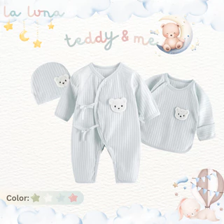 La Luna เสื้อเด็กทารก เด็กแรกเกิด เสื้อป้ายหน้า รอมเปอร์ บอดี้สูท หมวกเด็กแรกเกิด (Teddy Collection)