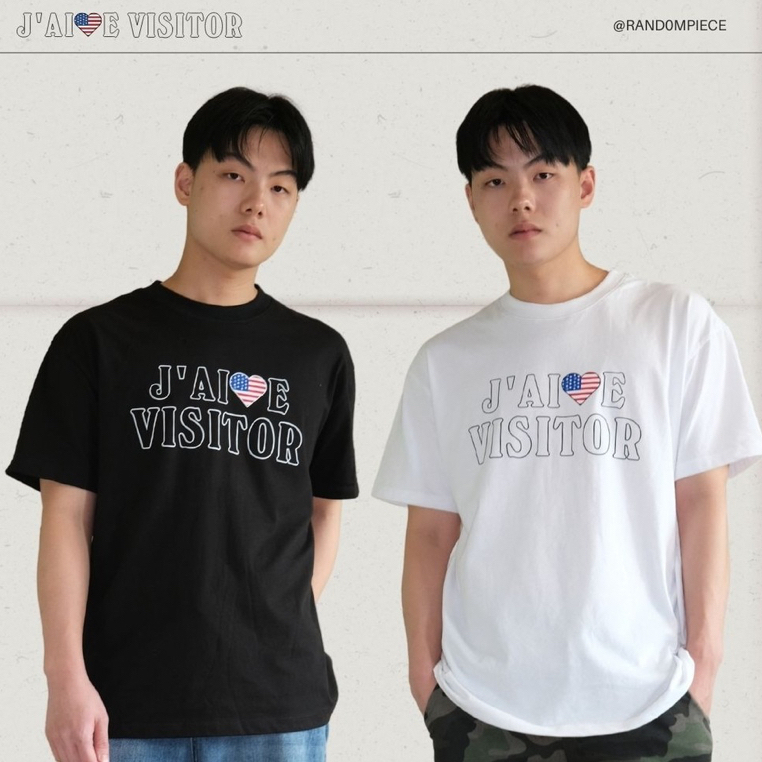 rand0m piece - J'AIME VISITOR Oversize tee เสื้อยืด โอเวอร์ไซส์