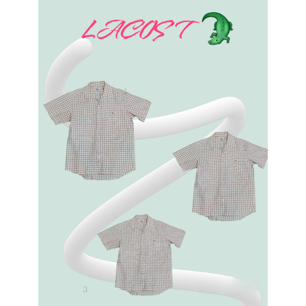 เสื้อเชิ้ตผู้ชาย แบรนด์ Lacoste แท้ 100% จากชอปในห้าง