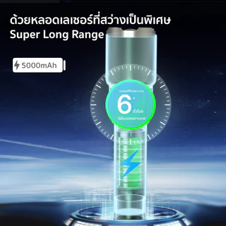 RANDY ไฟฉาย อลูมิเนียมอัลลอย ปรับขนาดแสงได้ สว่างเหมือนกลางวัน เหมาะสำหรับนักสะสมไฟฉาย มาพร้อมแบตเตอรี่5000mAh ประกัน1ปี