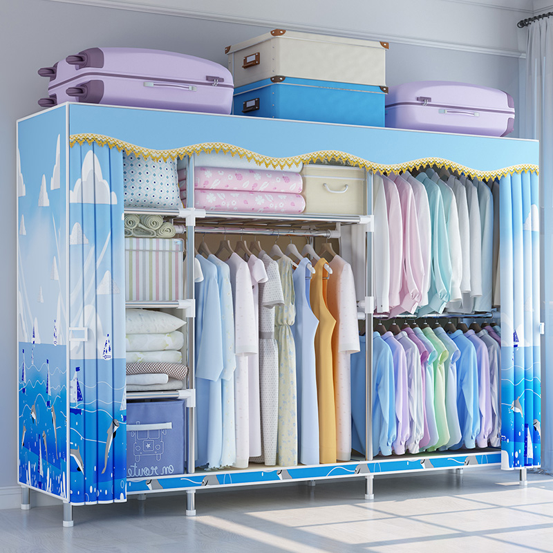 ตู้เสื้อผ้า ตู้เสื้อผ้าผ้า ท่อโลหะผสม ขนาด 20มม. รองรับน้ำหนัก 500กก. กันน้ำ กันฝุ่น กันแมลง