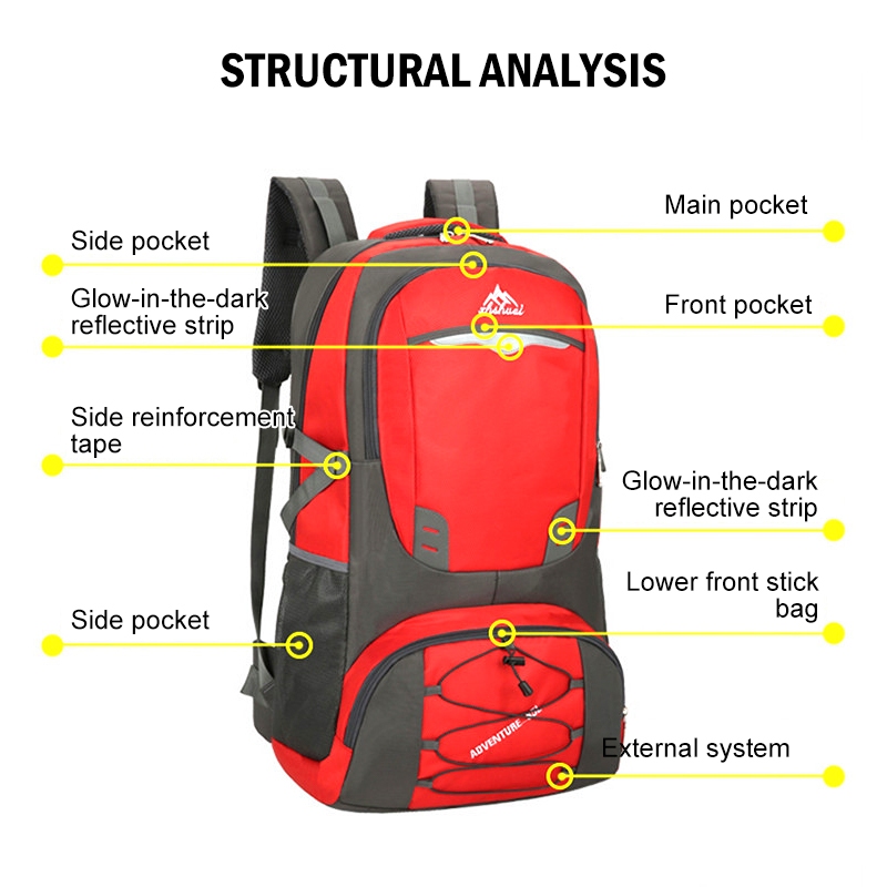 กระเป๋าเป้เดินทาง Traveler Backpack 60L / 85L  กระเป๋าเป้สะพายหลัง เป้เดินป่า ความจุใหญ่ กันน้ำดี
