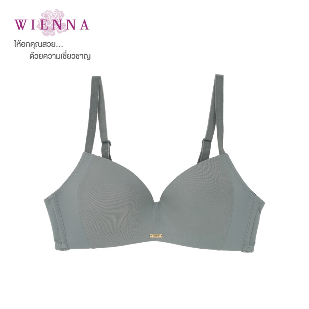 WIENNA เสื้อชั้นใน New Collection Triple Wireless  DB26901 ชุดชั้นในเวียนนา ไร้โครง สีเนื้อ สีเขียวอ