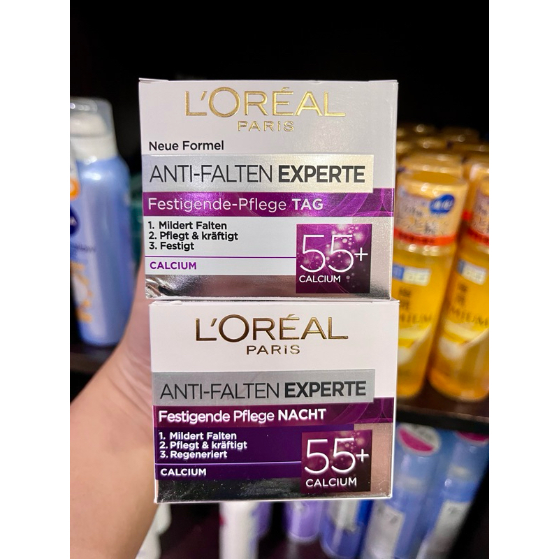 L’oreal Paris Anti-Falten Experte stärkende Pflege ขนาด 50ml ครีมบำรุง วัย 55ปี แท้100%