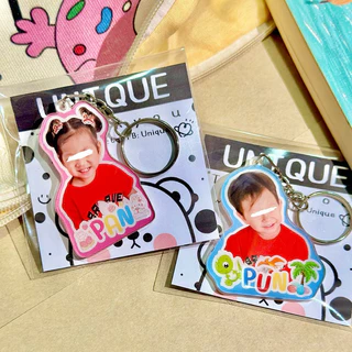 พวงกุญแจ พวงกุญแจอะคริลิค สกรีนรูปลูก/แฟน/เพื่อน/สัตว์เลี้ยง