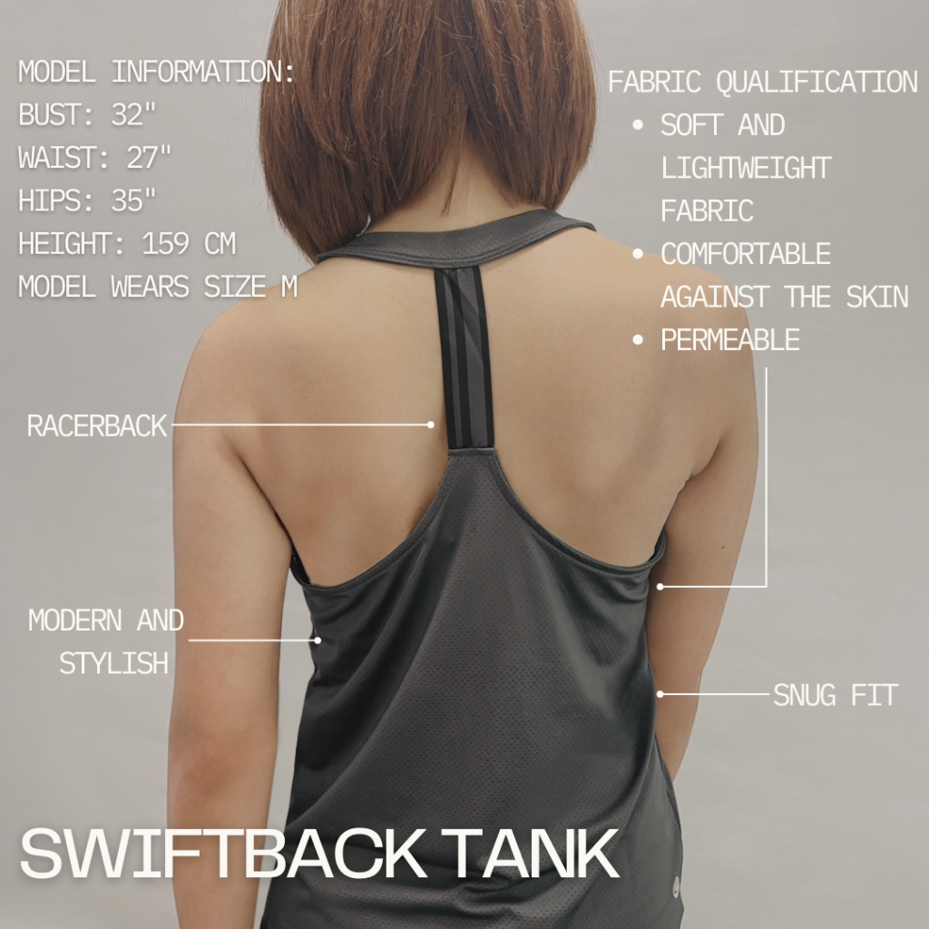 PY เสื้อกล้ามฟิตเนสผู้หญิงเเบบพอดี เว้าหลัง รุ่น SWIFTBACK TOP
