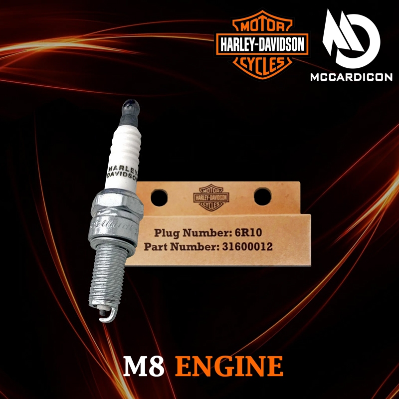 หัวเทียน (Spark Plug) 6R10 ฮาเลย์ เดวิดสัน (Harley Davidson) สำหรับเครื่อง M8 (M8 Engine)