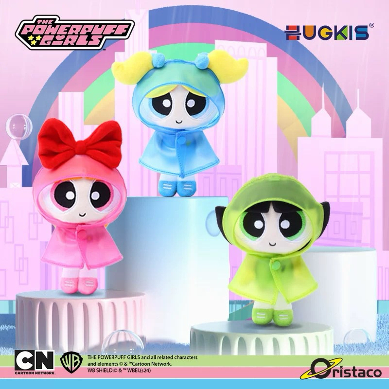 พรีออเดอร์ Hugkis x powerpuff girl รุ่นชุดกันฝน/นางฟ้าพวงกุญแจและยางมัดผม