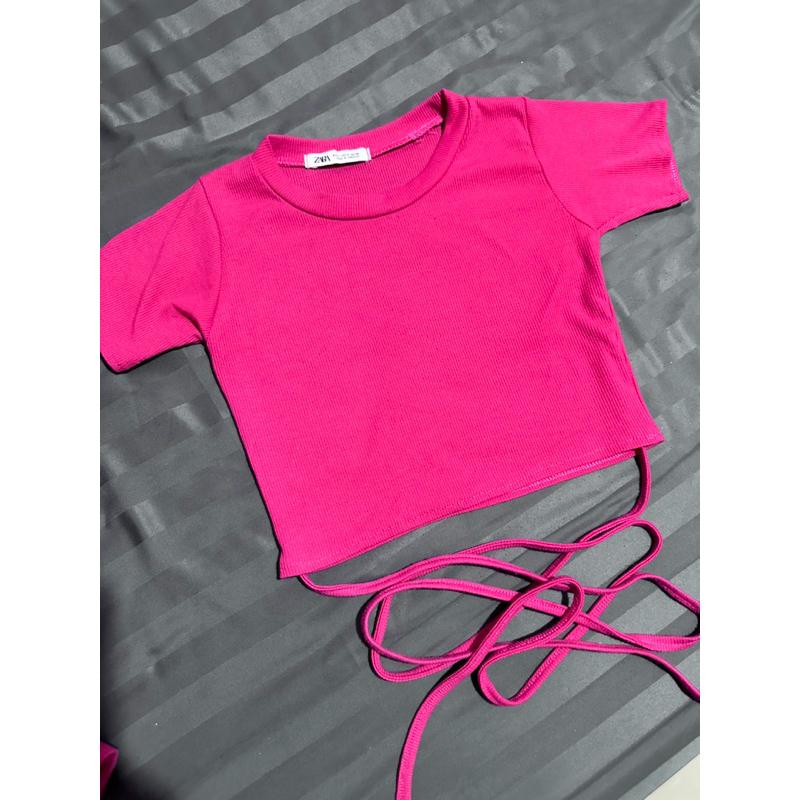 ชุดเซ็ท งานป้าย Zara สีชมพู