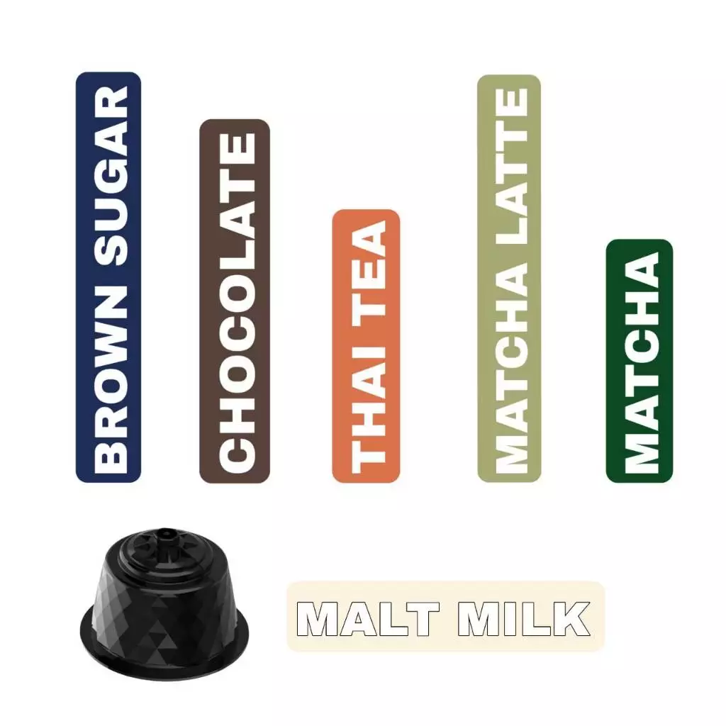 Macha/Thai Tea/Chocolate / Malt Milk สำหรับเครื่อง Dolce Gusto จำนวน 10 แคปซูล