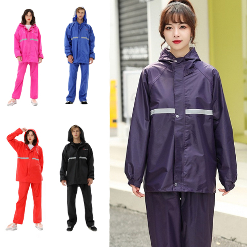 New Alitech ชุดกันฝน เสื้อกันฝน มีแถบสะท้อนแสง เสื้อพร้อมกางเกง Waterproof Rain Suit