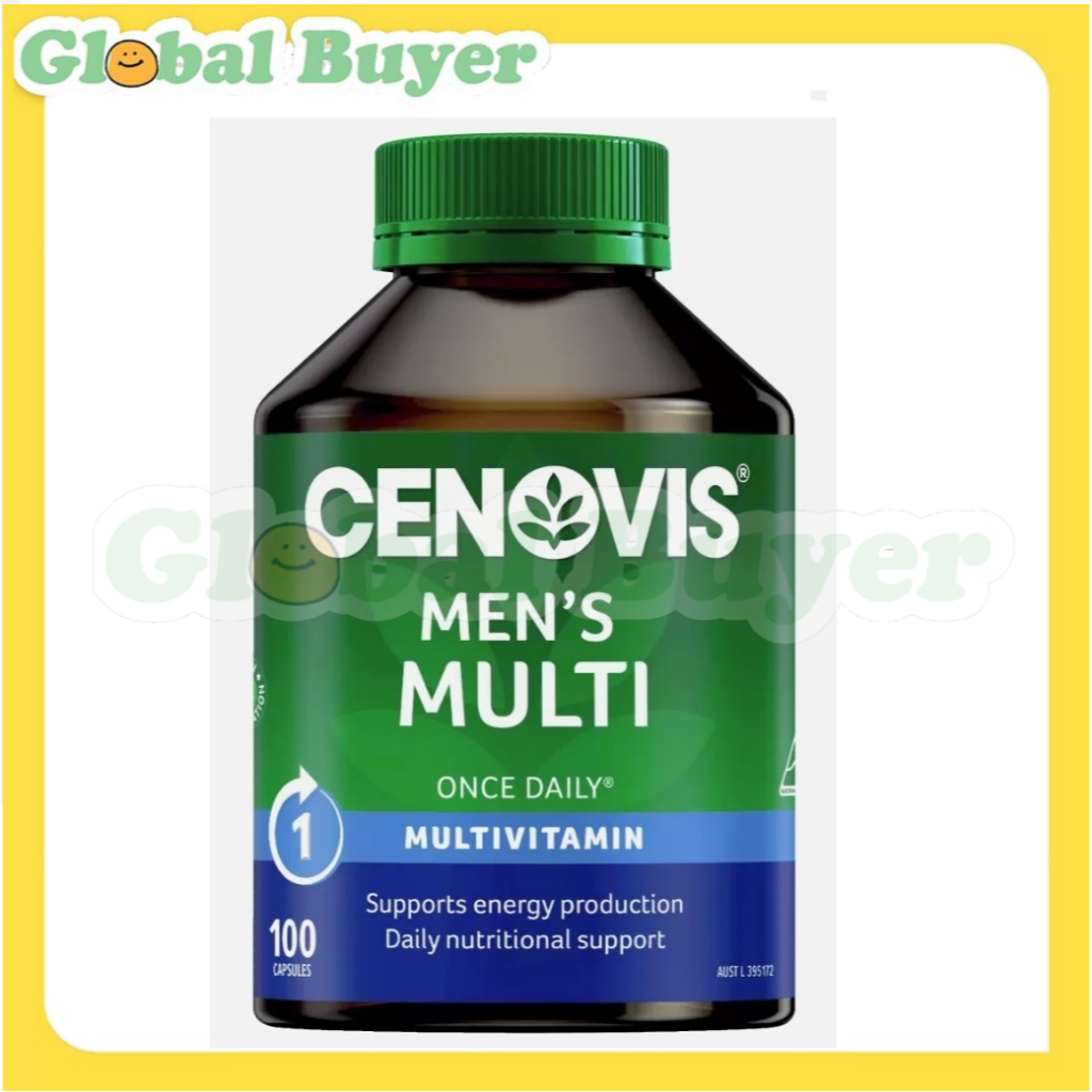 Cenovis Men's Multi 100 Capsules Once Daily Mens Health Multivitamin Vitamins EXP:04/2026