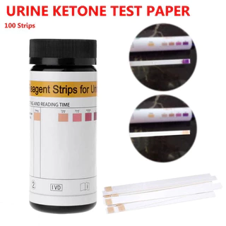 ชุดแถบกระดาษทดสอบปัสสาวะ คีโตเจนิกในปัสสาวะ 50 ชิ้น ทดสอบคีโตน(Ketone)ในปัสสาวะ