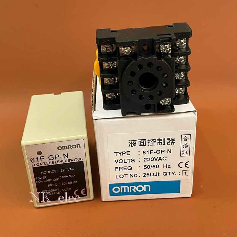 61F-GP-N FLOATLESS LEVEL SWITCH + ซ็อคเก็ต ไฟ 220VAC มีสินค้า พร้อมส่ง