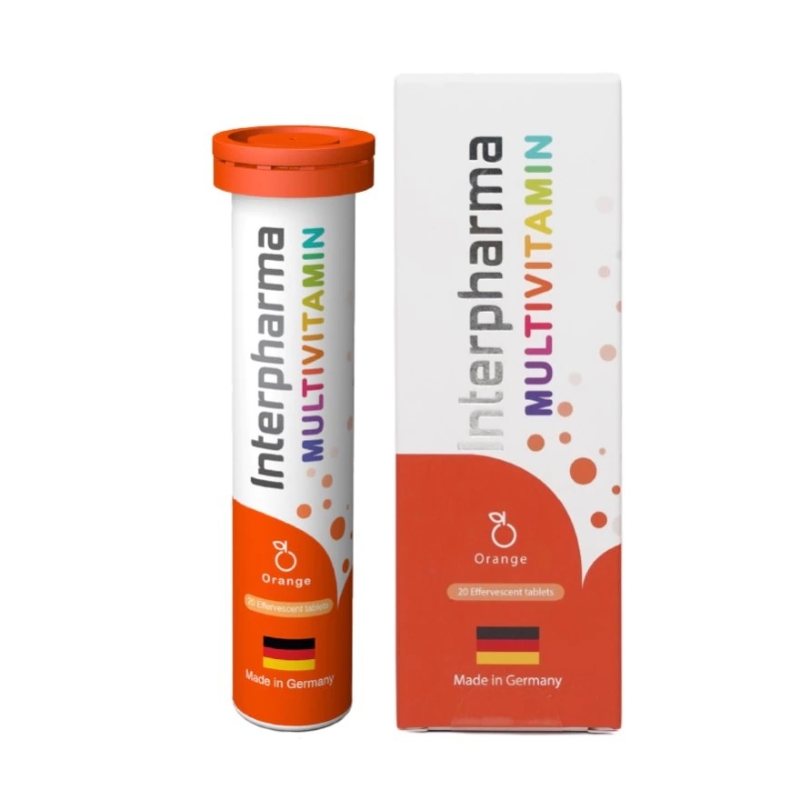 Interpharma Multivitamin อินเตอร์ฟาร์มา วิตามินรวม เม็ดฟู่ 20 เม็ด 17439 / Magnesium Plus B 21000