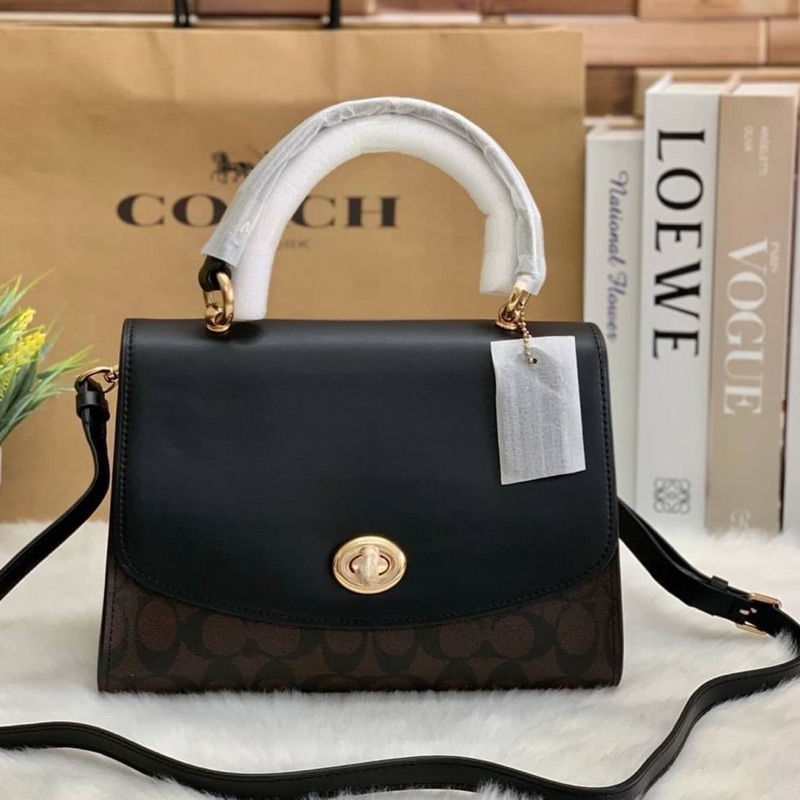 พร้อมส่ง 🛍️COACH TILLY TOP HANDLE SATCHEL IN SIGNATURE ((76620))